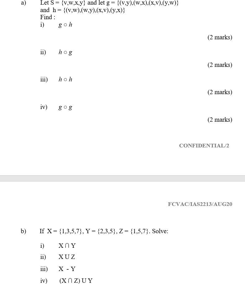 Solved A Let S V W X Y And Let G V Y W X X Y Chegg Com