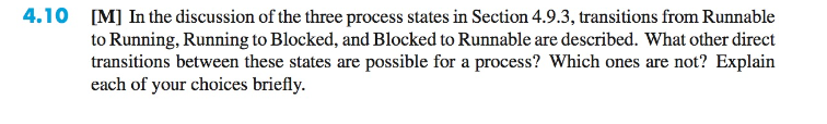 Solved 0 [M] In The Discussion Of The Three Process States | Chegg.com