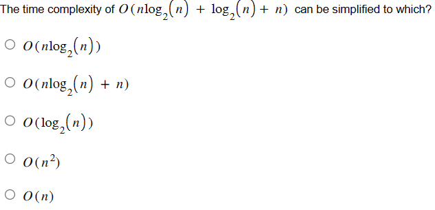log base 2 n time complexity