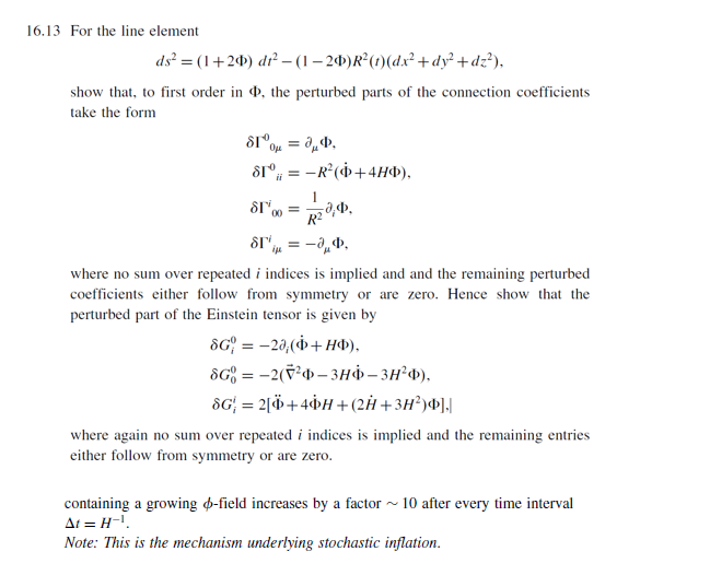 Solved 16.13 For the line element ds² = (1+20) di² - (1−20) | Chegg.com