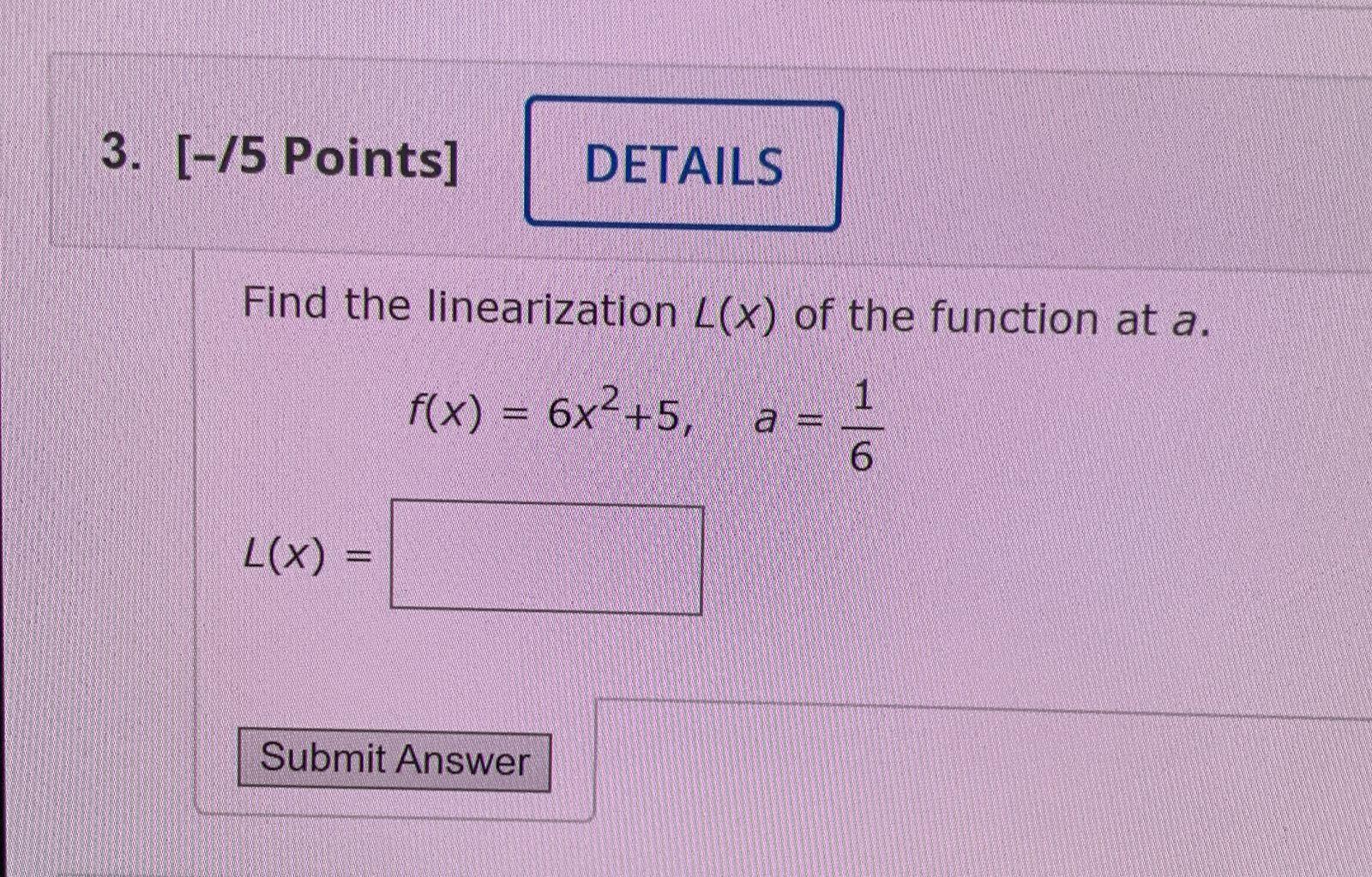 solved-find-the-linearization-l-x-of-the-function-at-a-chegg