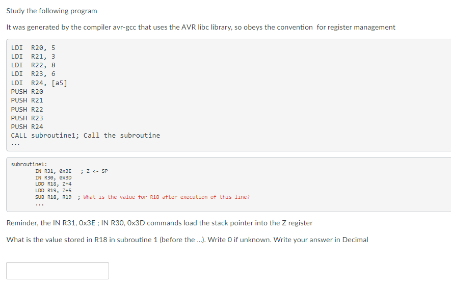 Solved Study the following program It was generated by the | Chegg.com