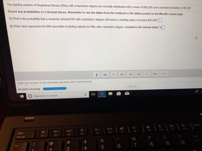 Solved The Starting Salaries Of Registered Nurses RNs Chegg