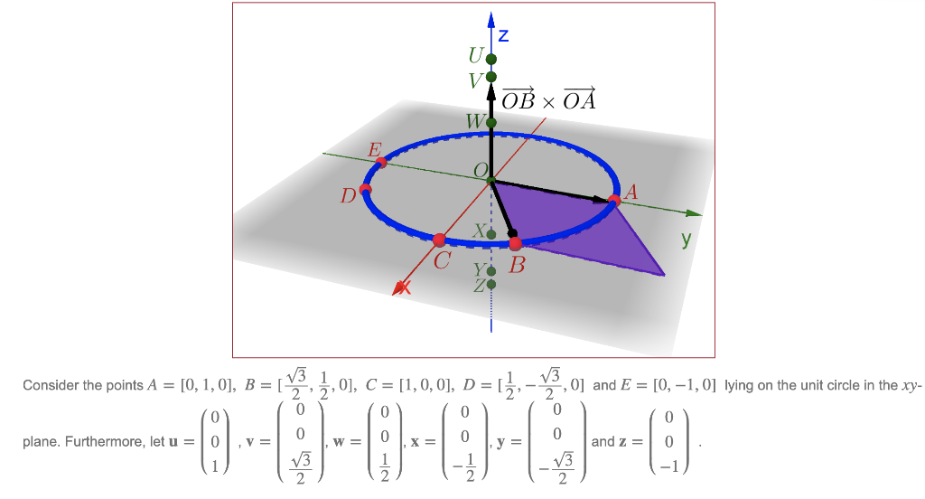 Solved Fob Xoa Consider The Points A 0 1 0 B C Chegg Com