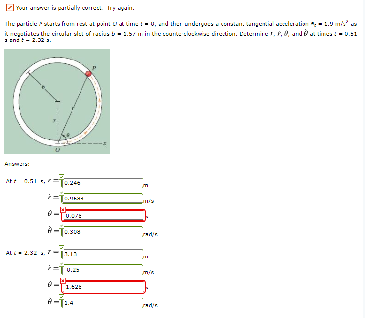 Solved Your Answer Is Partially Correct. Try Again. The | Chegg.com