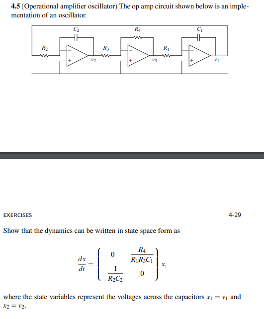 Solved 4.5 (Operational amplifier oscillator) The op amp