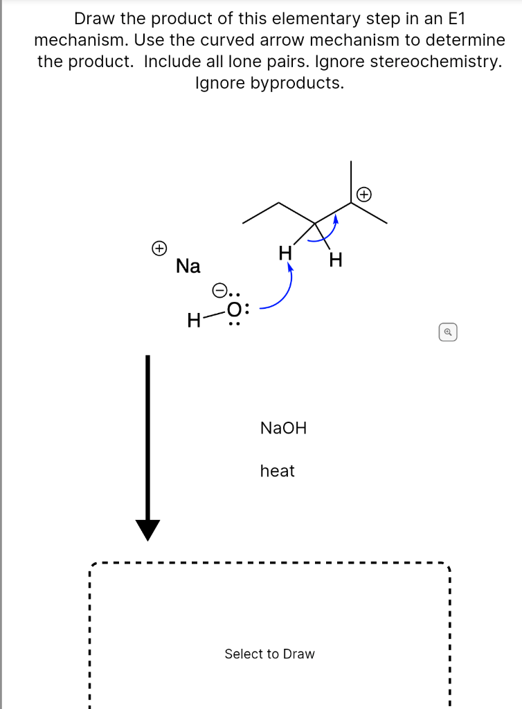 Solved Draw the product of this elementary step in an SN1 | Chegg.com
