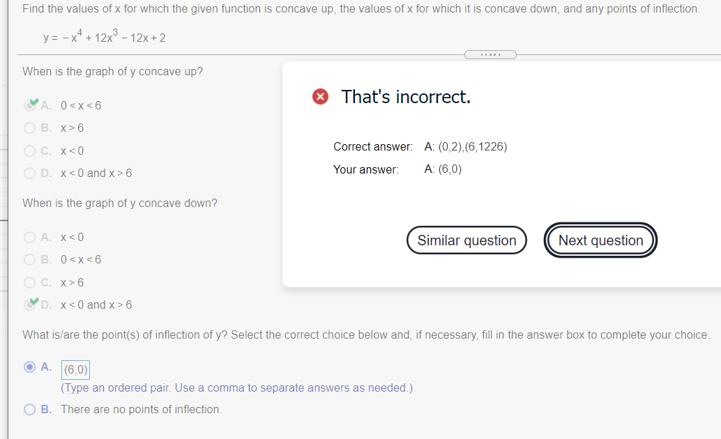 Solved Find the values of x for which the given function is | Chegg.com