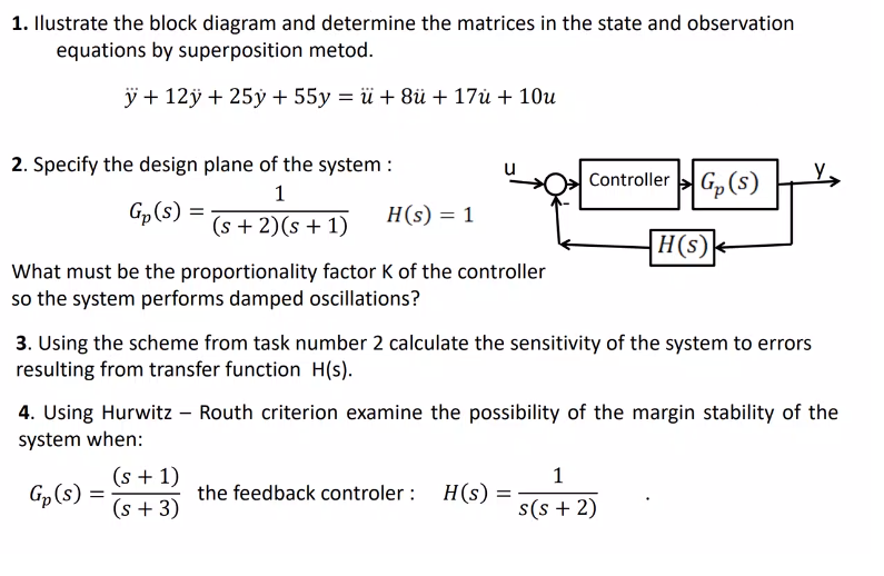 1 Ilustrate The Block Diagram And Determine The M Chegg Com