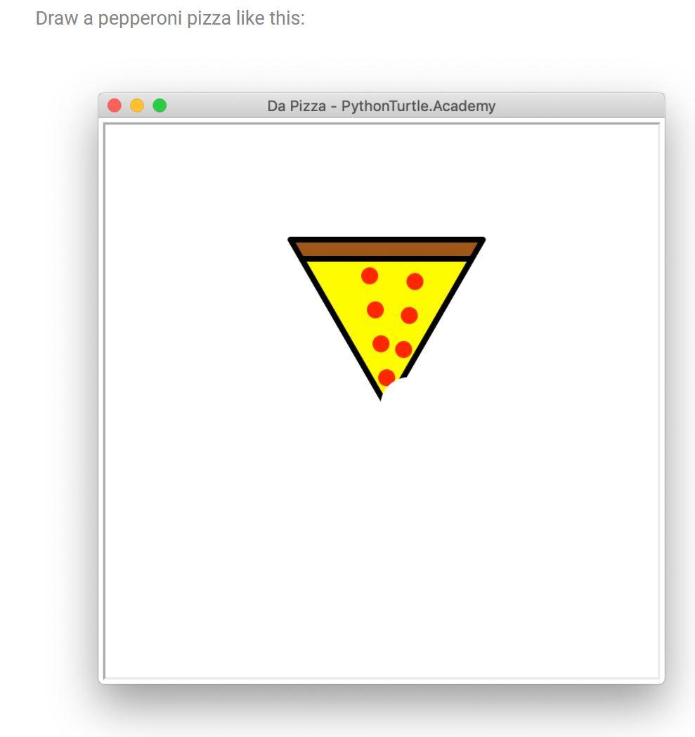 Draw a pepperoni pizza like this: Da Pizza - | Chegg.com