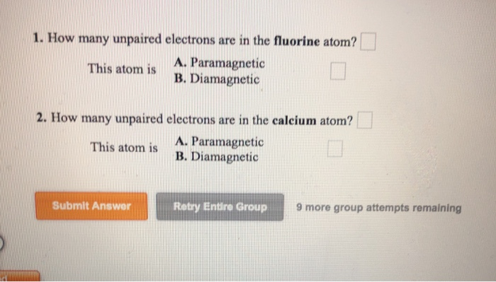 Solved 1. How many unpaired electrons are in the carbon | Chegg.com
