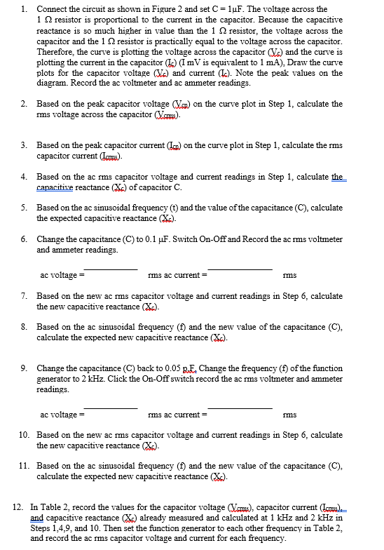Solved Part II Capacitive Reactance Theory and Background