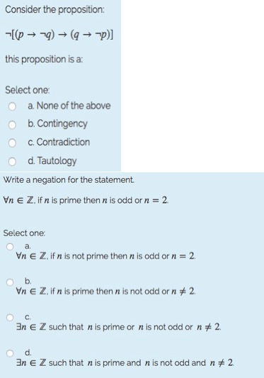 Consider The Proposition P Q Q P This Chegg Com