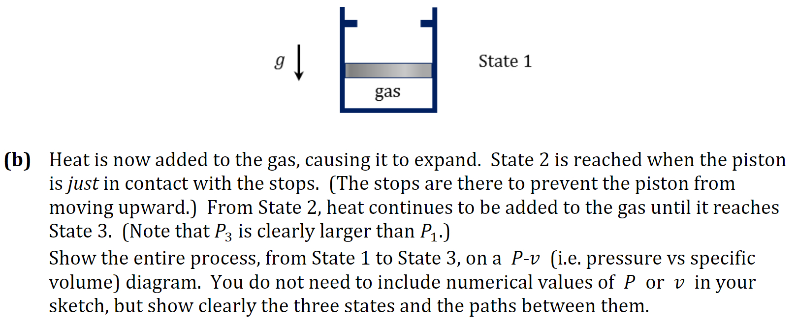 Solved (b) ﻿Heat Is Now Added To The Gas, Causing It To | Chegg.com