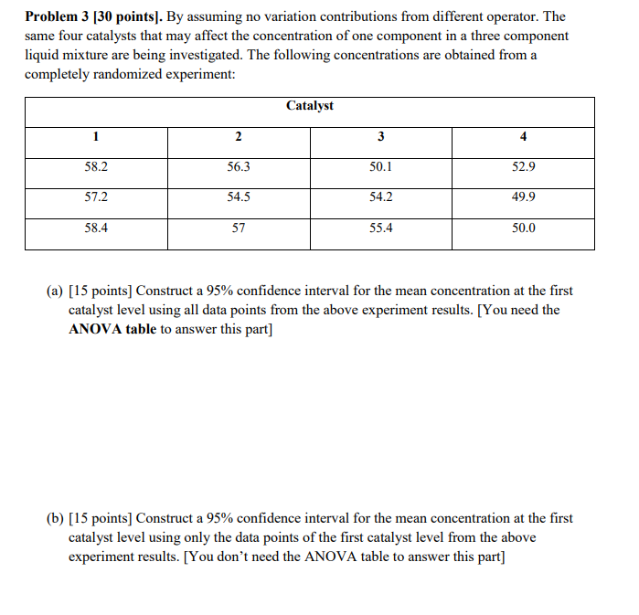 Solved Problem 3 [30 points). By assuming no variation | Chegg.com