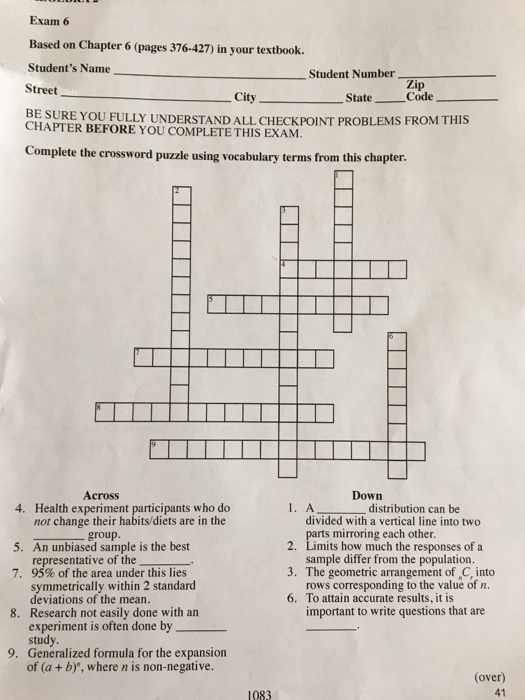 Solved Exam 6 Based on Chapter 6 (pages 376-427 in your | Chegg.com