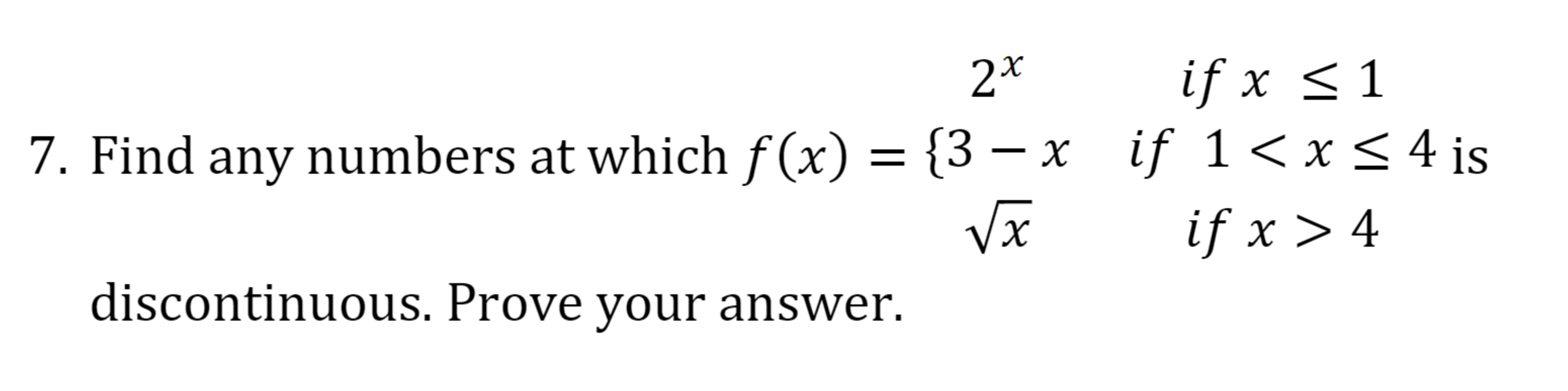 Solved Find any numbers at which | Chegg.com