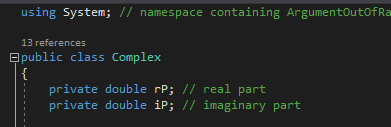 Solved using System; // namespace containing Argumentoutofra | Chegg.com
