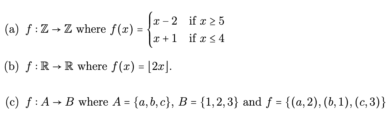 Solved 4. Find the inverse of the function f or else explain | Chegg.com