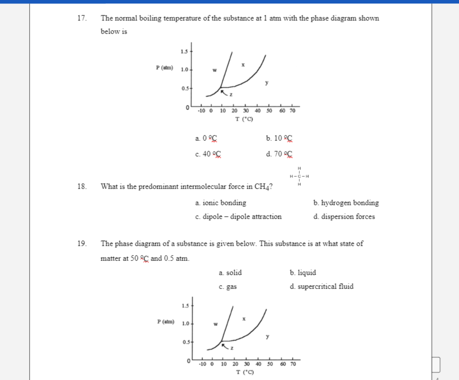 Solved 17. The normal boiling temperature of the substance | Chegg.com