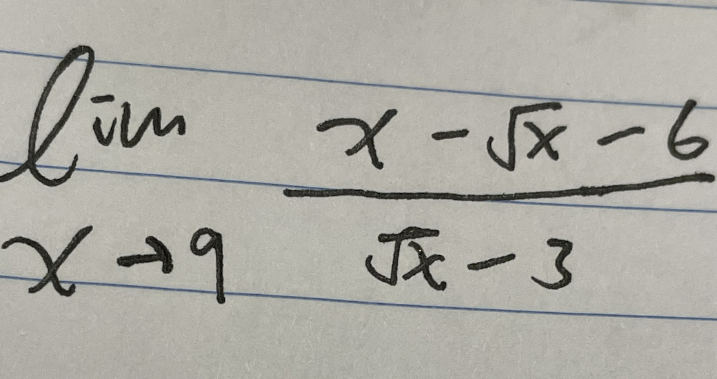 Solved Limx→9x−3x−x−6