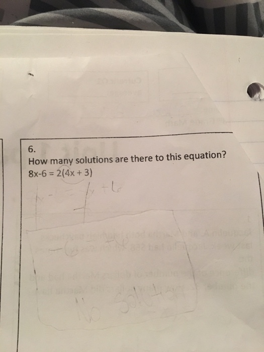 2 3x 8 )= 2x 16 4x how many solutions