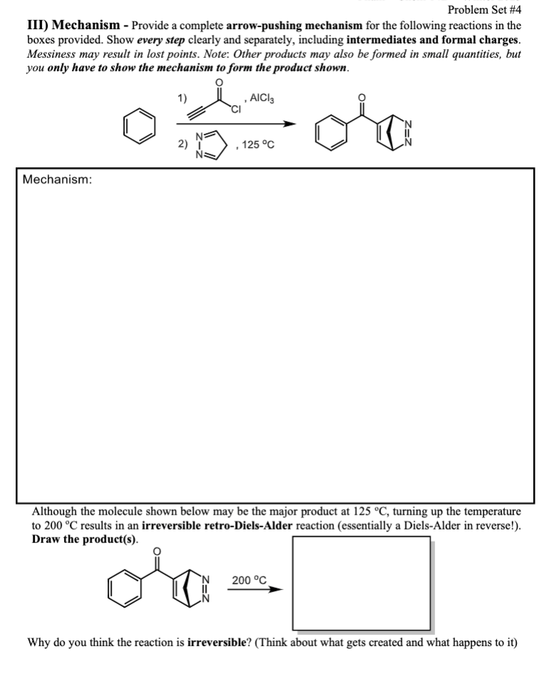 Solved Problem Set \#4 III) Mechanism - Provide a complete | Chegg.com