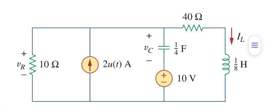 Apply Laplace transform to the given RLC circuit to | Chegg.com