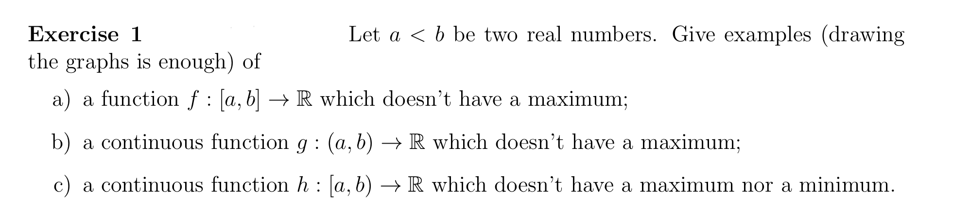 Solved Exercise 1 Let A | Chegg.com