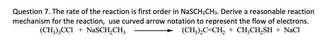 Solved Question 7. The rate of the reaction is first order | Chegg.com