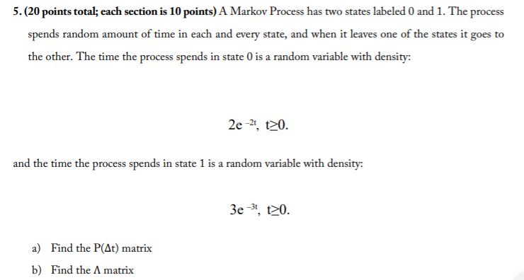 Solved 5. (20 points total; each section is 10 points) A | Chegg.com