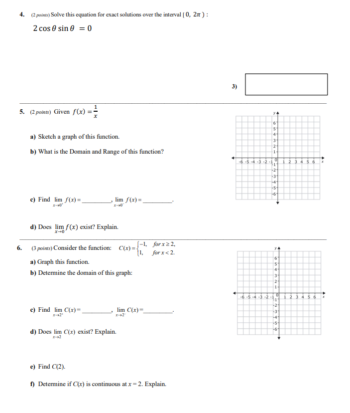 Solved 4. (2 points) Solve this equation for exact solutions | Chegg.com