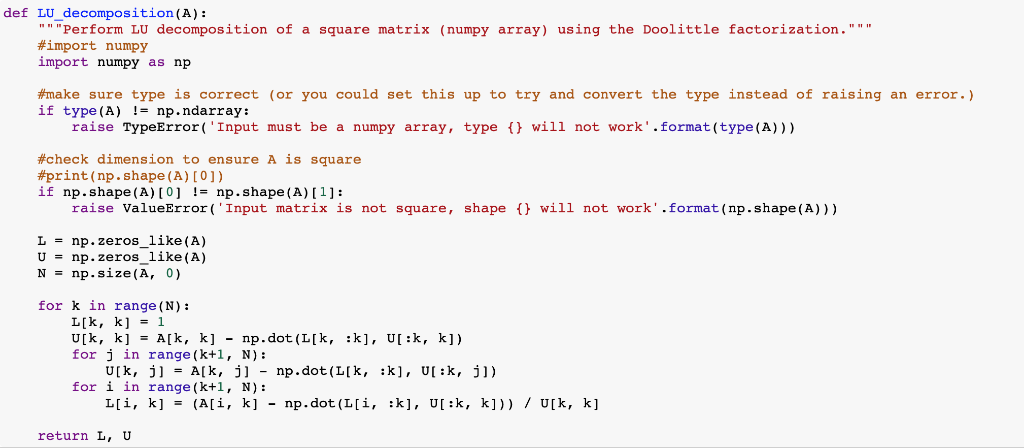 given this function in python Write a program that | Chegg.com