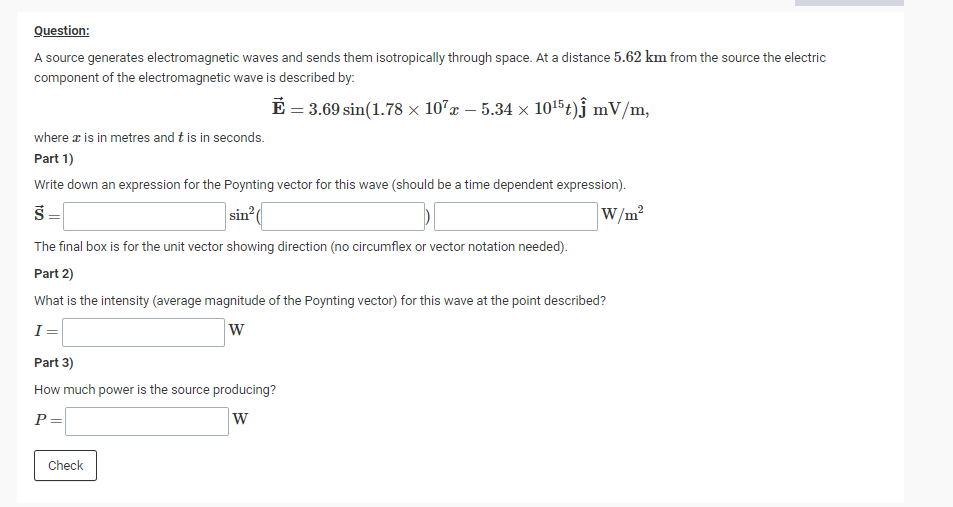 Solved A source generates electromagnetic waves and sends | Chegg.com