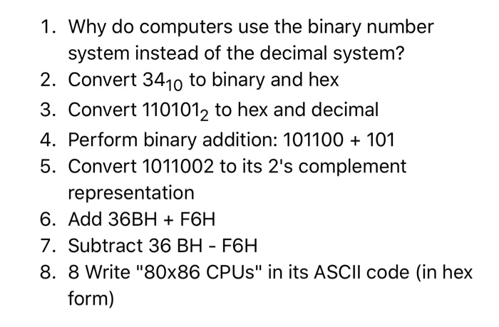 write an essay on why computers use number systems