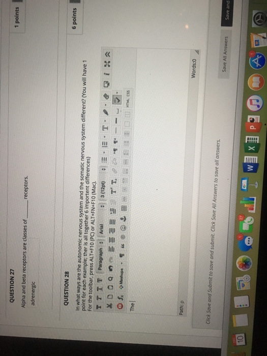 Solved 1 points QUESTION 27 Alpha and beta receptors are | Chegg.com
