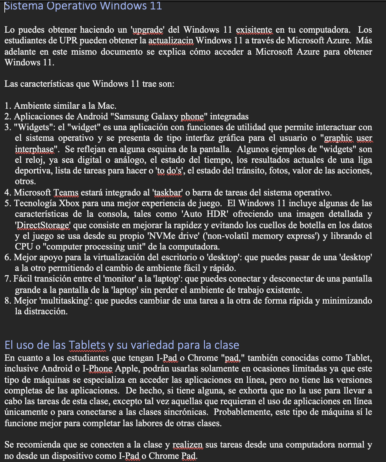 No se incluyeron instrucciones, solo emocionantes promesas sin detalles