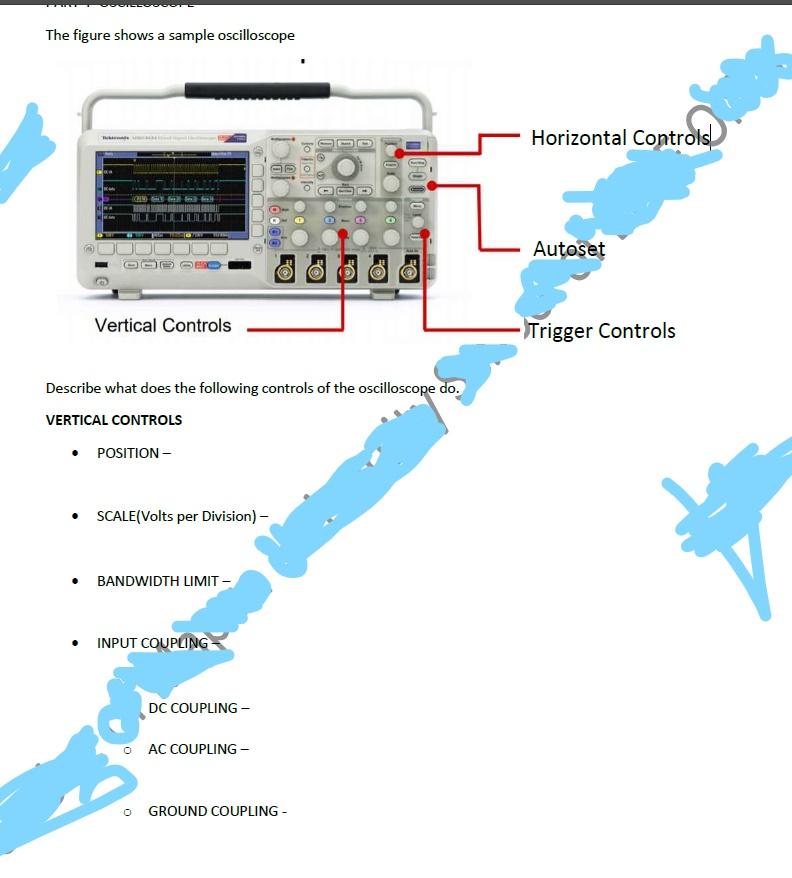 Solved The figure shows a sample oscilloscope Horizontal