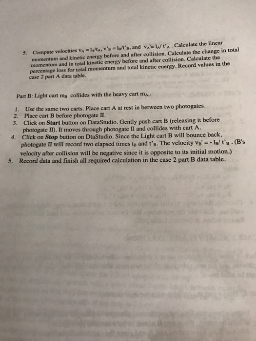 Solved Experiment 9 DYNAMIC CARTS COLLISIONS CONSERVATION