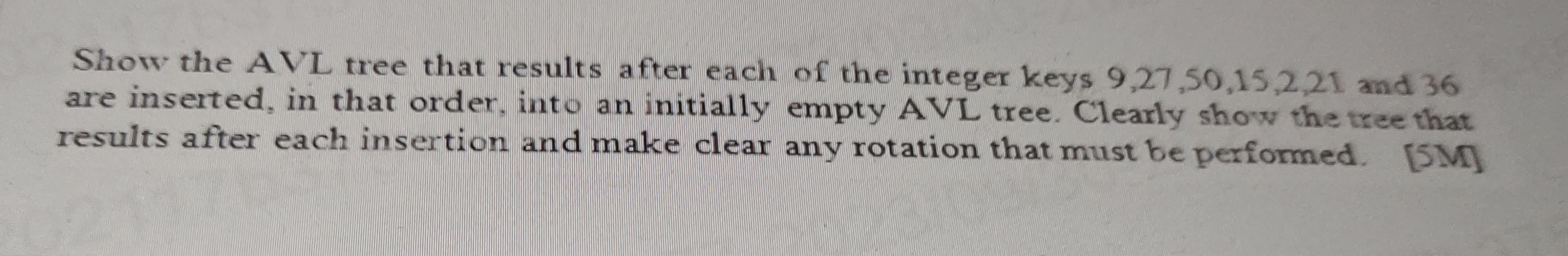 Solved Show the AVL tree that results after each of the | Chegg.com