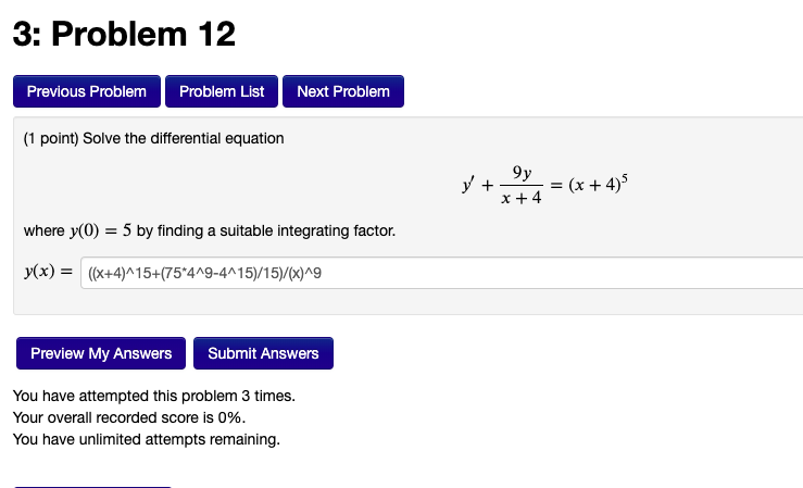 Solved 3: Problem 12 Previous Problem Problem List Next | Chegg.com