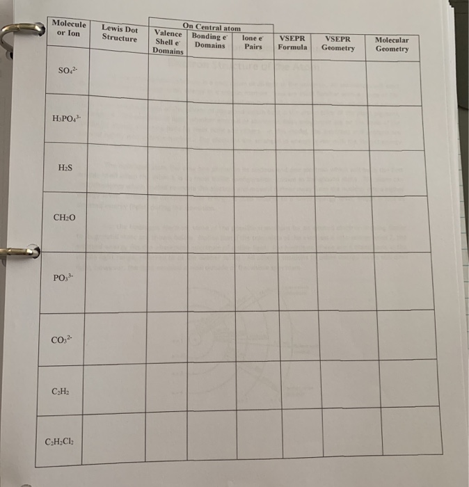 Name Date Chem 180 Lewis Structures Report Sheet On Chegg Com