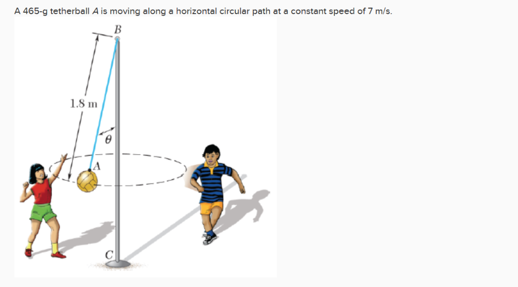 Solved A 465-g tetherball A is moving along a horizontal | Chegg.com