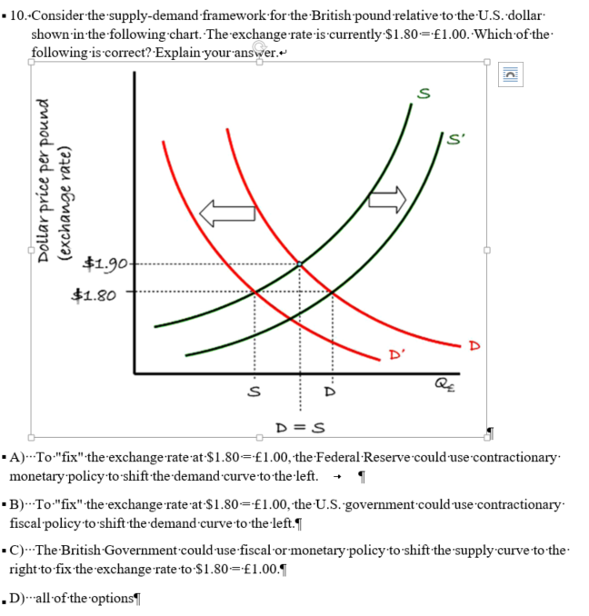 10 Consider the supply demand framework for the Chegg com