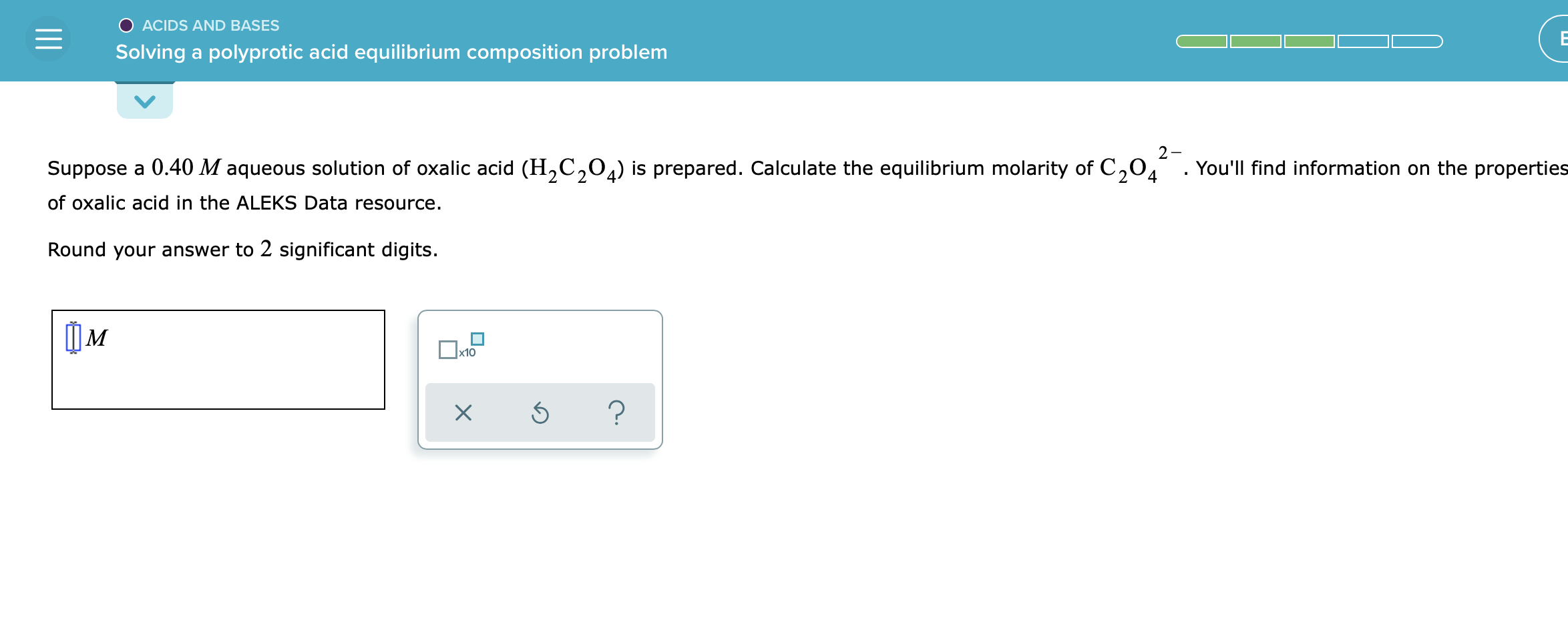 Solved ACIDS AND BASES E Solving a polyprotic acid | Chegg.com