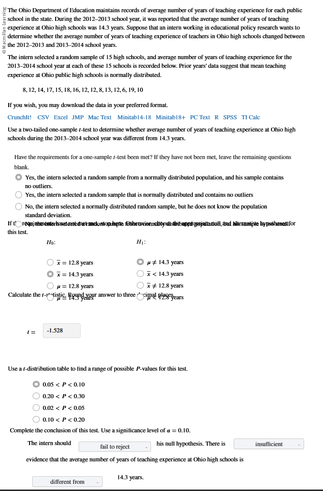 Solved The Ohio Department of Education maintains records of