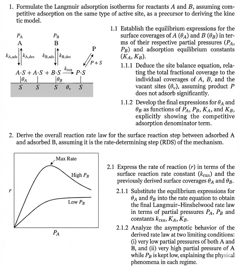 Solved Formulate the Langmuir adsorption isotherms for | Chegg.com