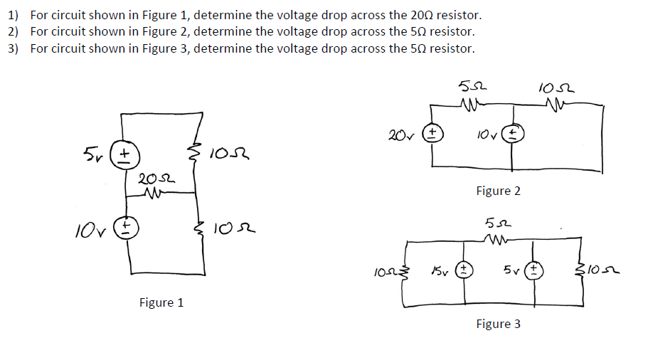 Solved 1) For circuit shown in Figure 1, determine the | Chegg.com