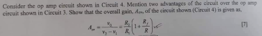 Solved Consider the op amp circuit shown in Circuit 4 . | Chegg.com