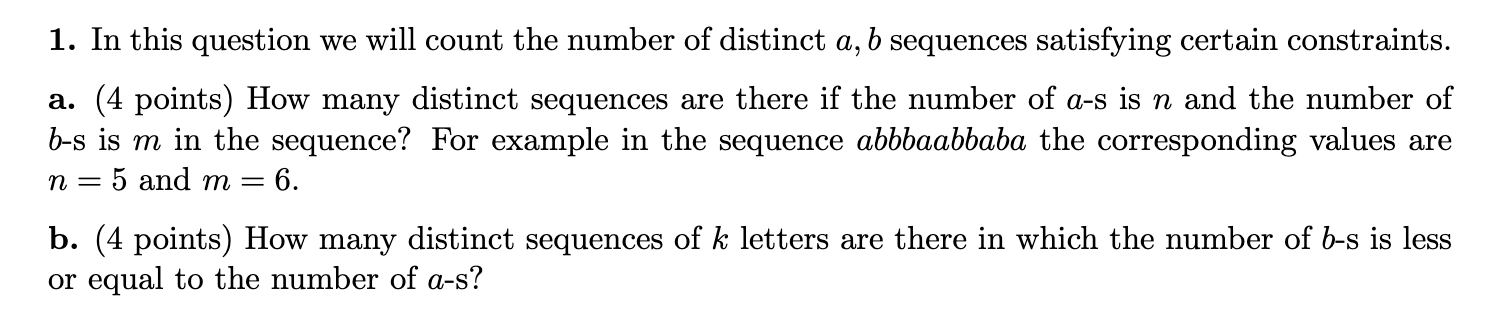 Solved 1. In This Question We Will Count The Number Of | Chegg.com